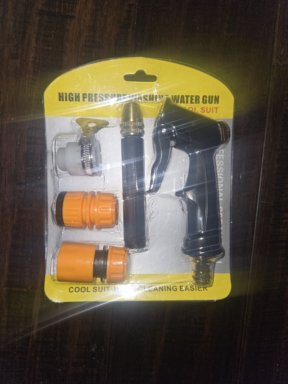 High Pressure Washing Water Gun Nozzle Set - Black & Orange